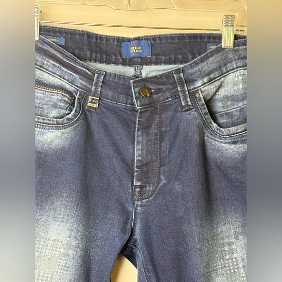Turtle Sports Club Blue Denim Skinny Jeans Y2K 90’s - Picture 2 of 9